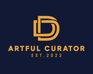 Golden Luxury Letter D logo design