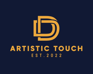 Golden Luxury Letter D logo design