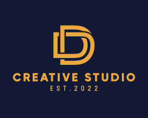 Golden Luxury Letter D logo design