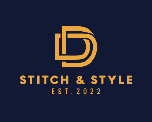 Golden Luxury Letter D logo design