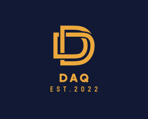 Golden Luxury Letter D logo design