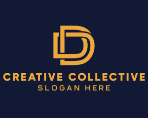 Golden Luxury Letter D logo design