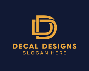 Golden Luxury Letter D logo design