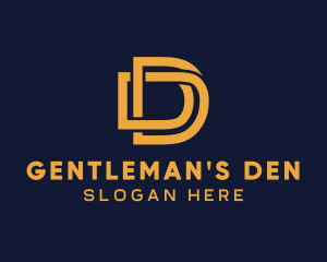 Golden Luxury Letter D logo design