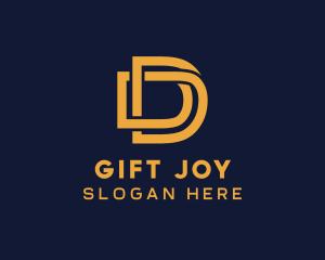 Golden Luxury Letter D logo design