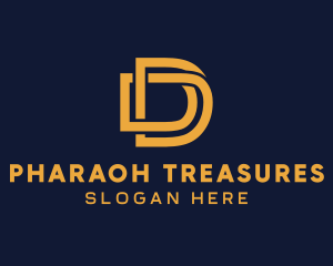 Golden Luxury Letter D logo design