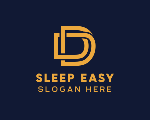 Golden Luxury Letter D logo design