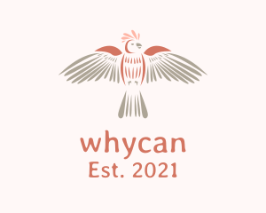 Flying - Wild Cockatoo Bird logo design