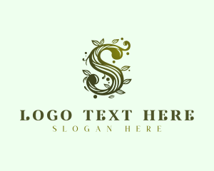 Gardening - Elegant Floral Letter S logo design