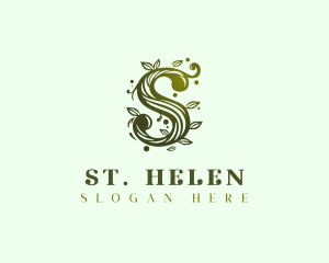 Elegant Floral Letter S logo design