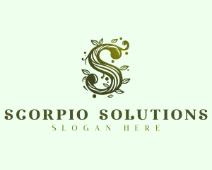 Elegant Floral Letter S logo design