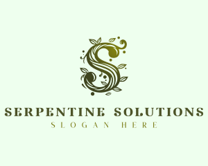 Elegant Floral Letter S logo design