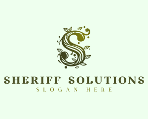 Elegant Floral Letter S logo design