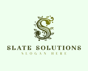 Elegant Floral Letter S logo design