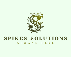 Elegant Floral Letter S logo design