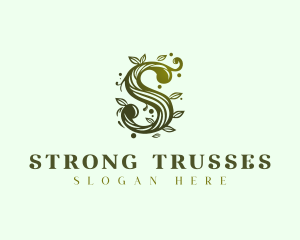 Elegant Floral Letter S logo design