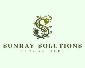 Elegant Floral Letter S logo design