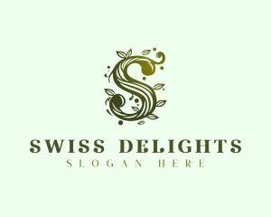 Elegant Floral Letter S logo design