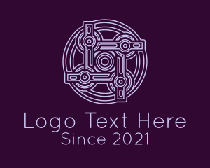 Viking - Purple Celtic Decoration logo design