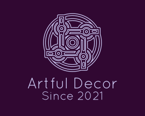 Purple Celtic Decoration logo design