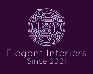 Purple Celtic Decoration logo design