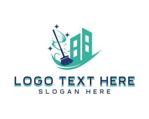 Industrial Cleaning Broom Logo