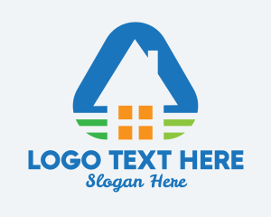 Blue Green Farmhouse House Logo