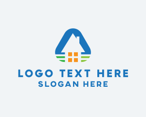 Roof - Blue Green Farmhouse House logo design