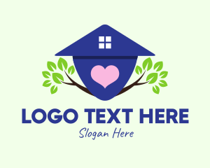 Leaf - Natural Love House logo design