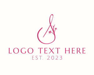 Calligraphy - Pink Boutique Letter S logo design