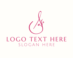 Pink Boutique Letter S  Logo
