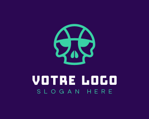 Scary - Basketball Skull Team logo design