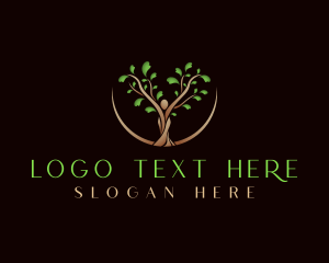 Lady - Botanical Tree Human logo design