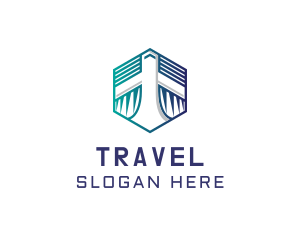 Travel Airline Plane logo design