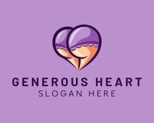 Sexy Bikini Heart  logo design