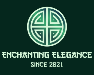 Charm - Green Asian Lucky Charm logo design