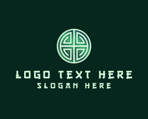 Feng Shui - Green Asian Lucky Charm logo design