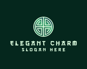 Green Asian Lucky Charm logo design