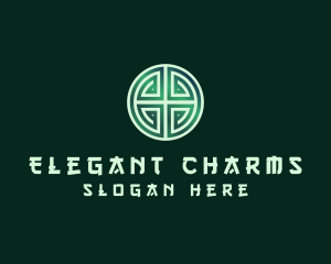 Green Asian Lucky Charm logo design