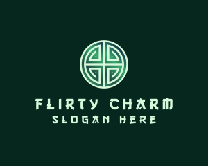 Green Asian Lucky Charm logo design