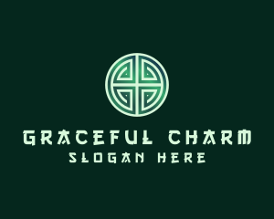 Green Asian Lucky Charm logo design