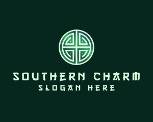 Green Asian Lucky Charm logo design