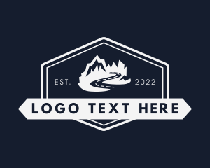 Hike - Mountain Adventure Road logo design