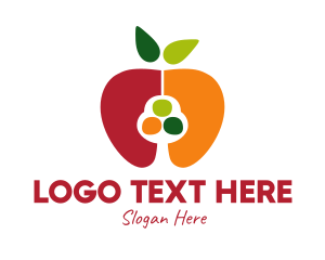 Fruit Stand - Colorful Apple Seed logo design