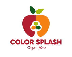 Colorful Apple Seed logo design