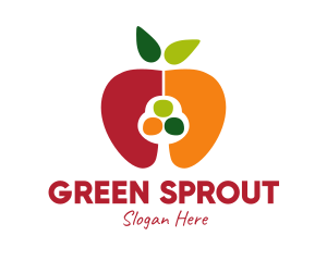 Colorful Apple Seed logo design