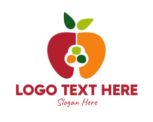 Food Store - Colorful Apple Seed logo design