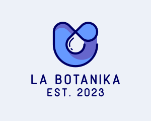 Water Supply - Blue Water Letter U logo design