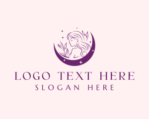 Waxing - Moon Woman Beauty logo design