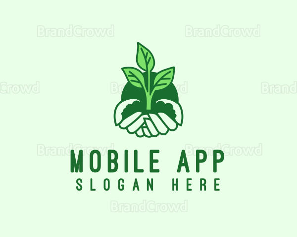 Gardener Hand Plant Logo